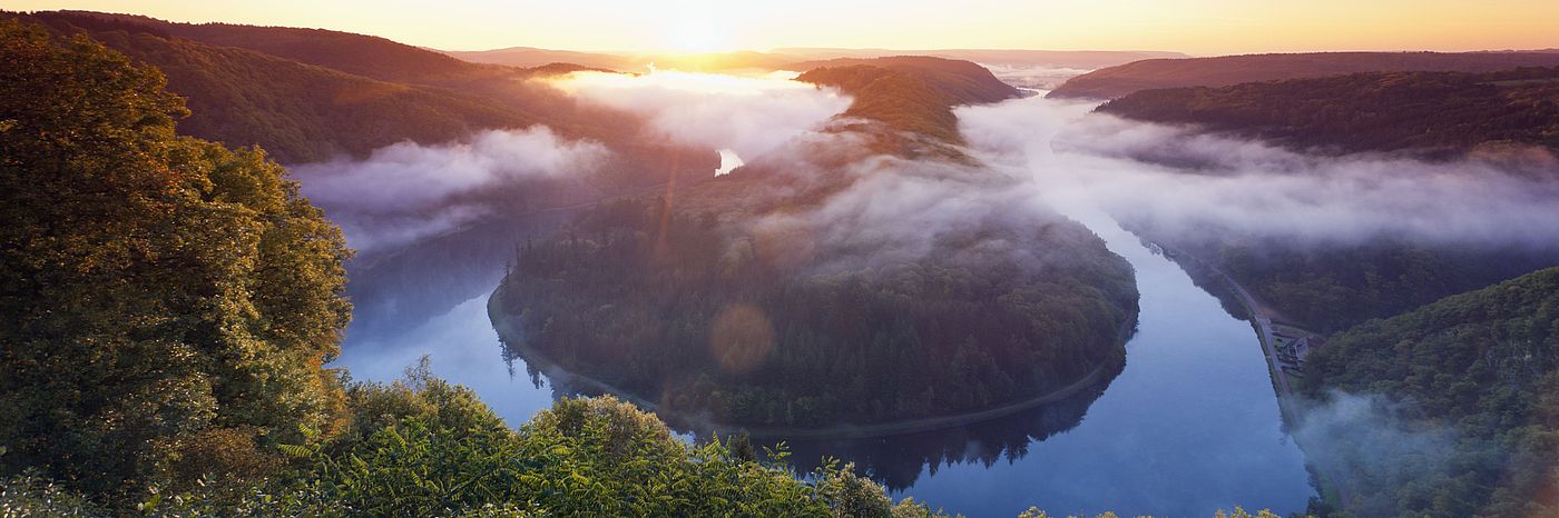 Scenic view with river Saar